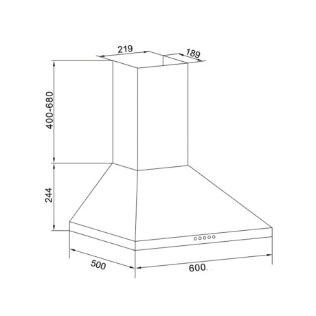 Campana Tem T1ECH A 60CM 3 velocidades 001