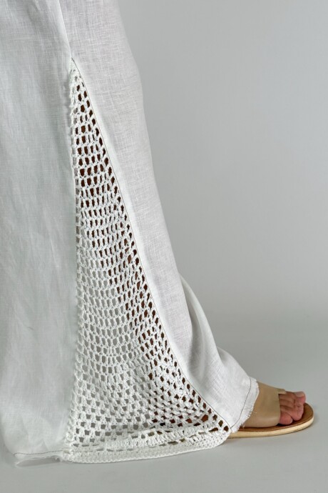 PANTALON JACINTO NEW CROCHET Blanco