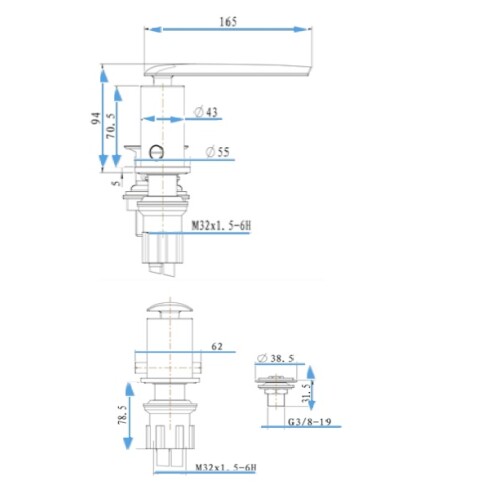 Griferia De Bidet Monocomando Cromo Aqualia Rovigo CROMO