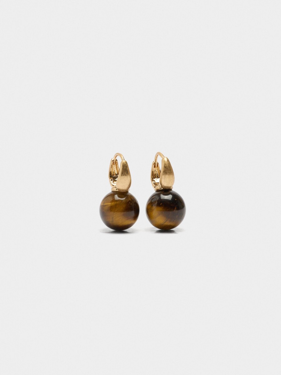 Aros Esferas De Piedra marron