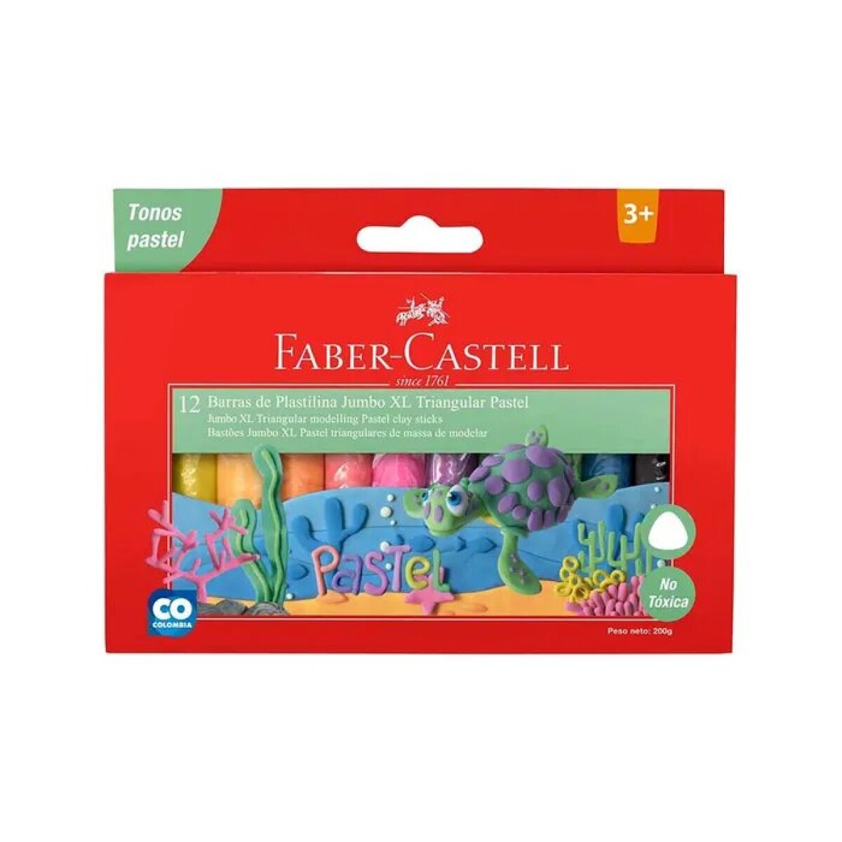 Plastilina Faber Jumbo Pastel x 12 