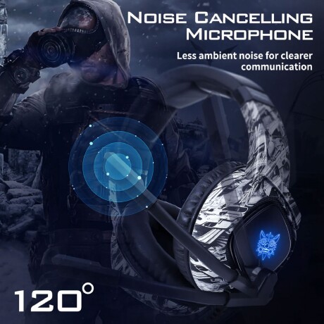 Auriculares Gamer Onikuma K19 GRIS