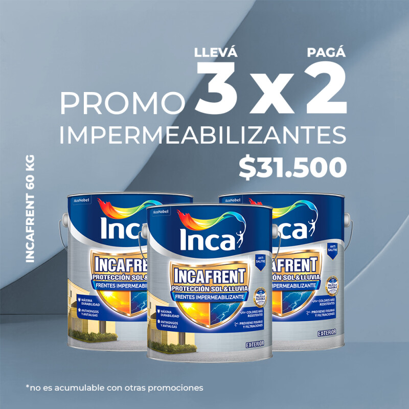 PROMO 3X2 INCAFRENT BLANCO 20 LTS. PROMO 3X2 INCAFRENT BLANCO 20 LTS.