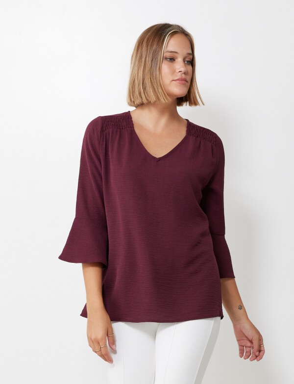 Blusa Frunces BORDEAUX