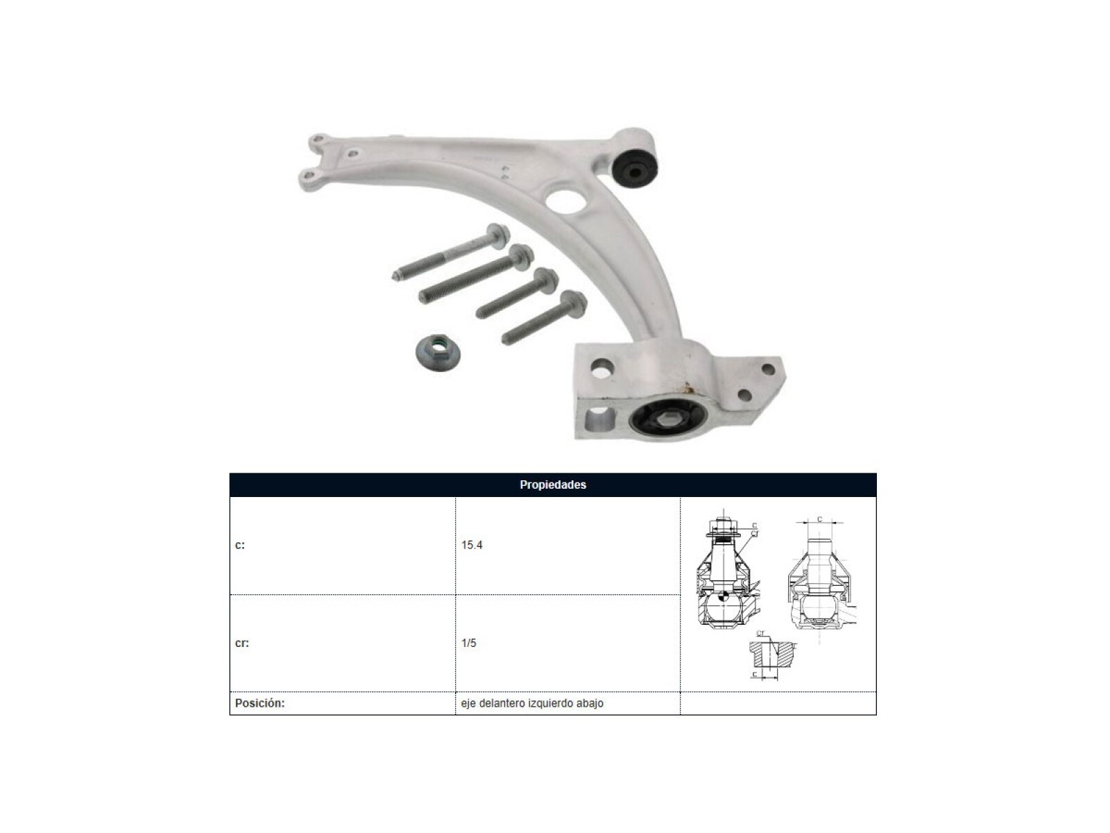 Parilla De Suspension Delantera Audi Q3 12-18 Der/Izq 