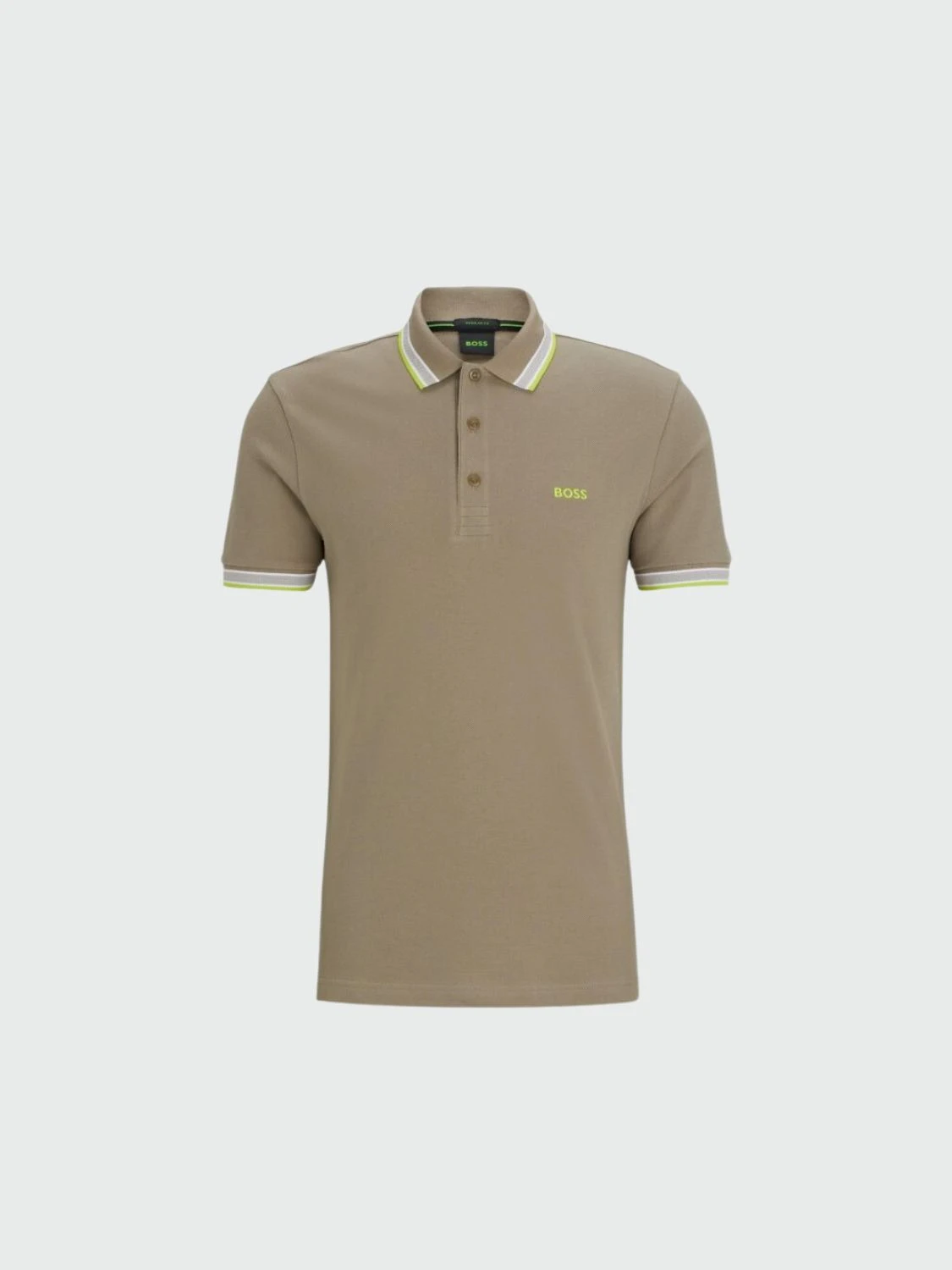 BOSS -Remera polo de algodón, regular fit, PADDY Verde Pastel