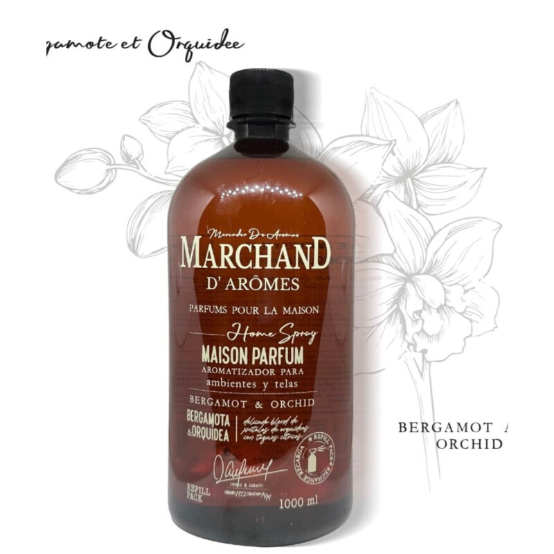 Refill Home Spray Marchand 1000ml Bergamota & Orquidea