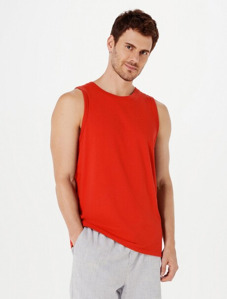 MUSCULOSA BÁSICA WORLD ROJO