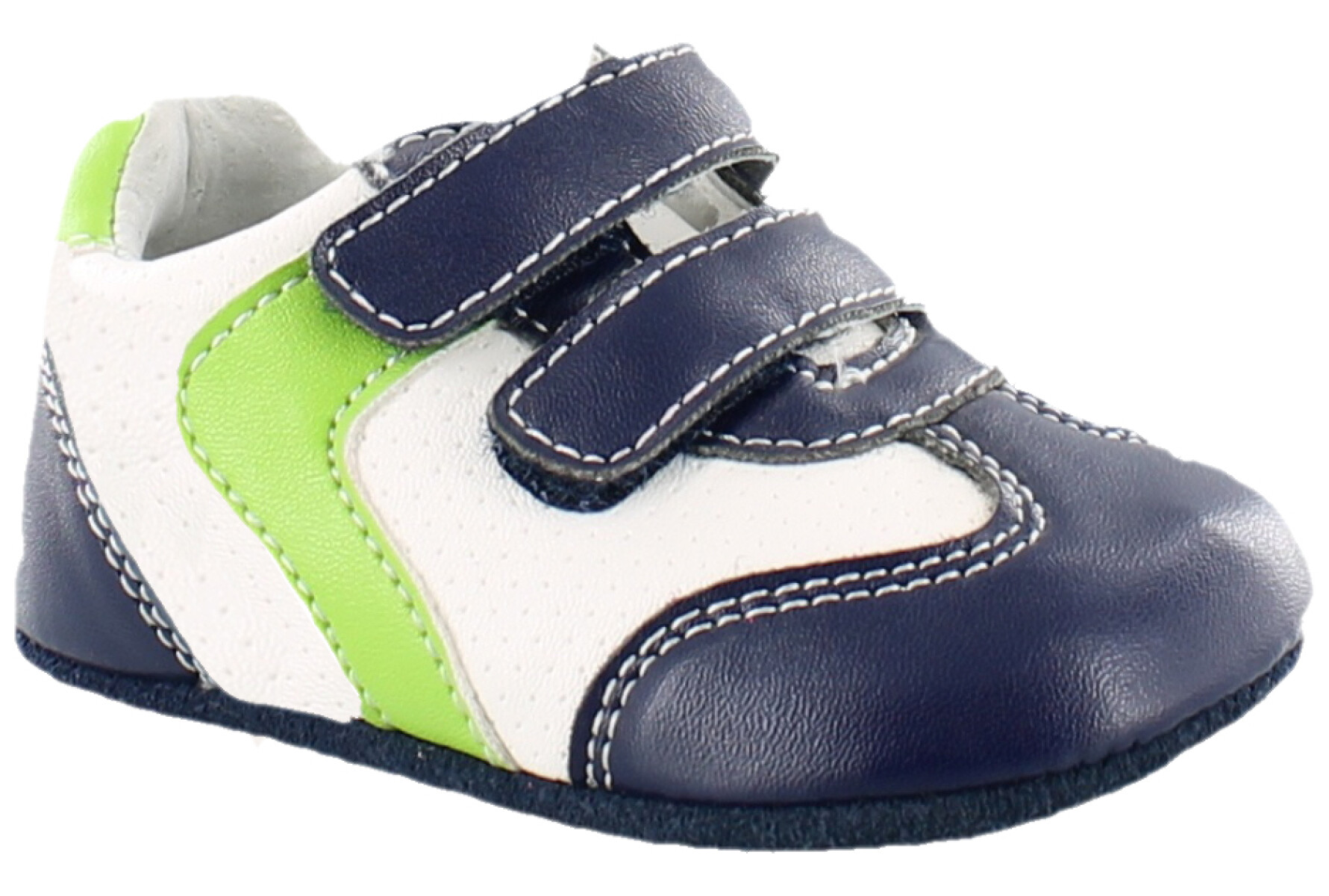 Championes Infantiles Croco Kids Casual - Blanco - Verde 