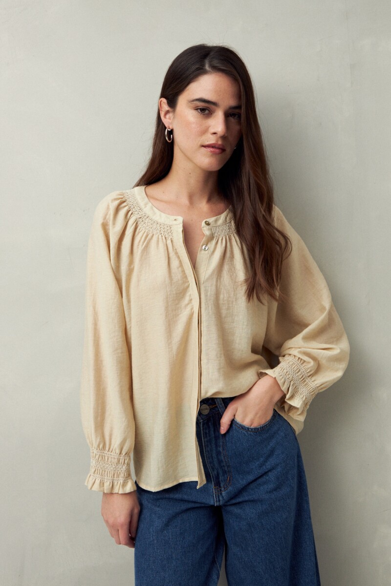 CAMISA HIDAYA Almendra
