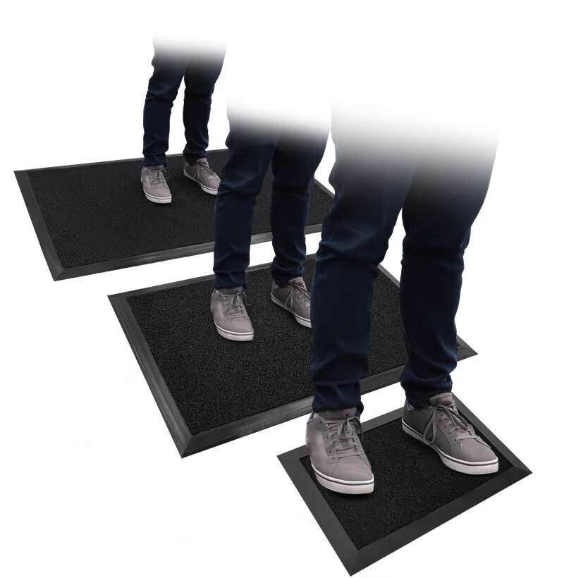 SANIMAT 90130 FELPUDO PEDILUVIO SANIMAT EN PVC 90X130CM 303 NEGRO