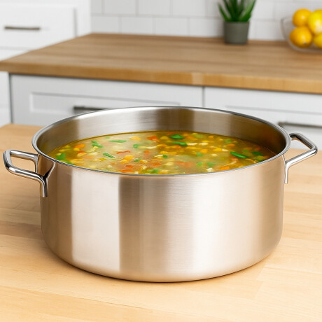 Cacerola inox con tapa 45x17 cm 27,5 lts Cacerola inox con tapa 45x17 cm 27,5 lts