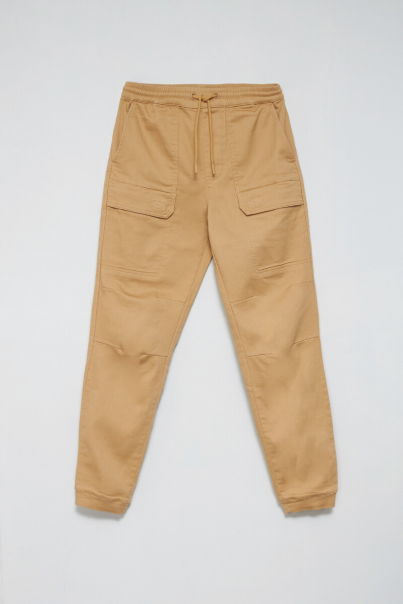 Pantalón cargo jogger de algodón Maiz Claro