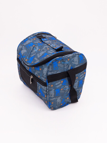 LUNCHERA GRIS SKATE DOBLE CIERRE GRIS OSCURO