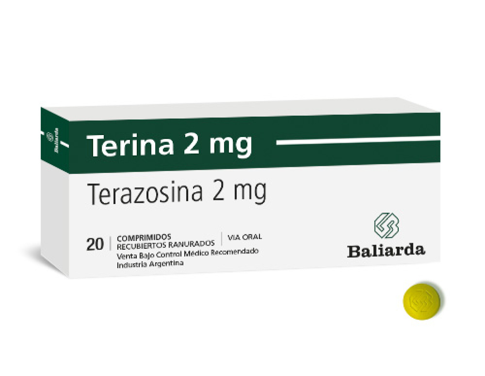 Terina 2mg 20 Comprimidos 