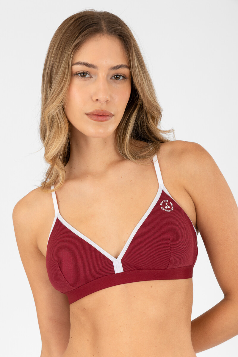 Top triangulo sole - Bordeaux 