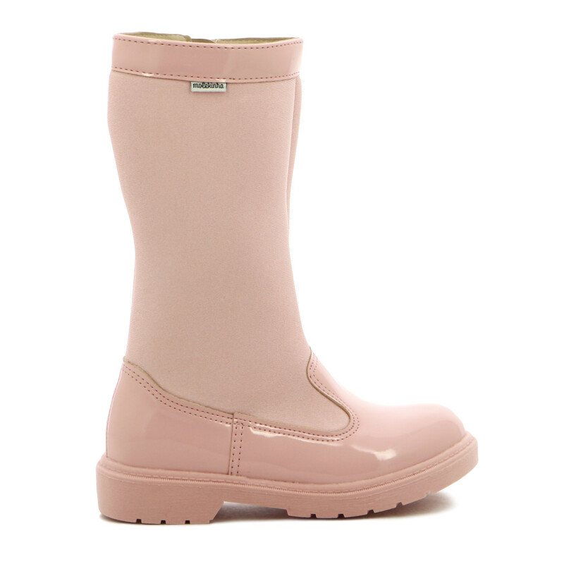 Molekinha Bota Infantil Charol Rosado