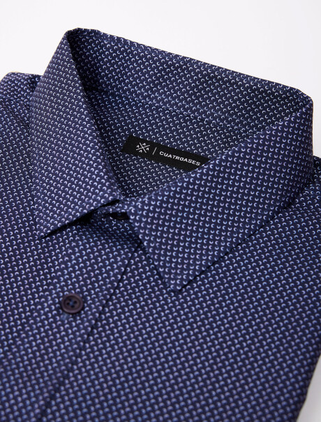 Camisa m/l estampada marino