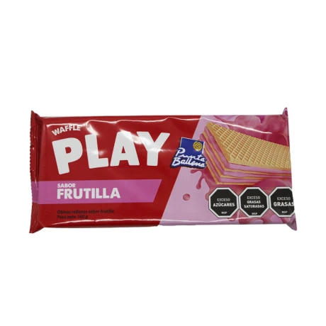 Waffle PLAY 100 grs PUNTA BALLENA Unidad Frutilla