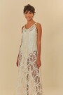VESTIDO LARGO TELA ARTESANAL Blanco