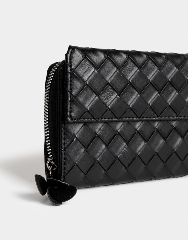 Ficheros Billetera Fichero Trenzada - Negro