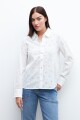 Camisa de broderie blanco