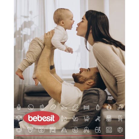 Coche de bebé + silla para auto Bebesit Travel System Alfa Gris