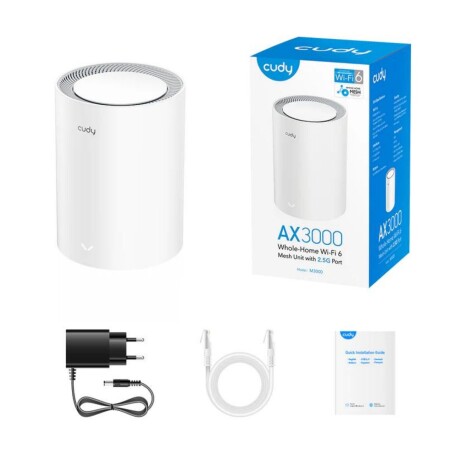 Mesh Cudy Wifi 6 AX3000 2 Ports Gigabit (1P) White 001