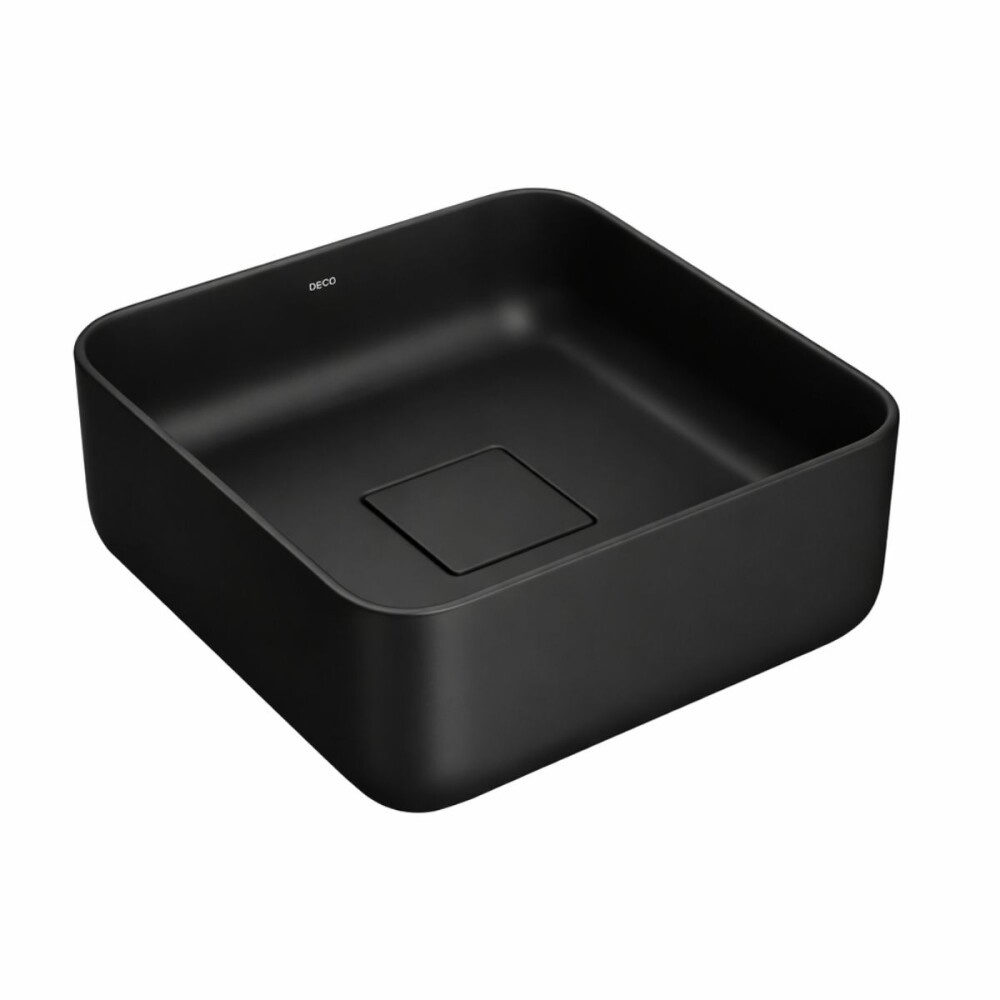 Bacha de apoyo Cuadrada 30 cm Negro mate Deca Bacha De Apoyo Cuadrada 30 Cm Negro Mate Deca