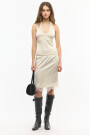TOP HALTER SATIN Crudo