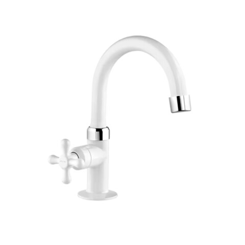 Grifo lavatorio mesa alto blanco Marujá Grifo Lavatorio Mesa Alto Blanco Marujá