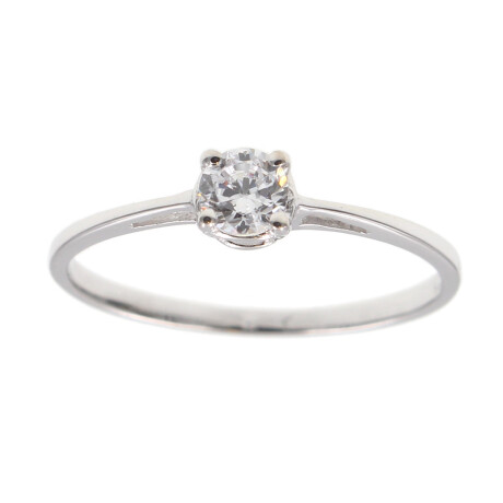 Anillo solitario cuatro puntas en oro blanco 18k con con circonia (adaptamos nuestros anillos a medida*) Anillo solitario cuatro puntas en oro blanco 18k con con circonia (adaptamos nuestros anillos a medida*)