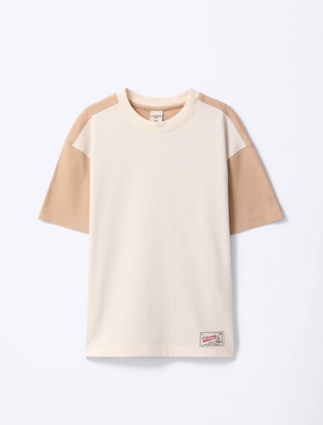 CAMISETA INFANTIL EXTRAGRANDE BEIGE