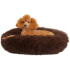 Cama Para Perro Cuna Puff Peluda Cucha 40 Cm Mascota Variante Color Marron Oscuro