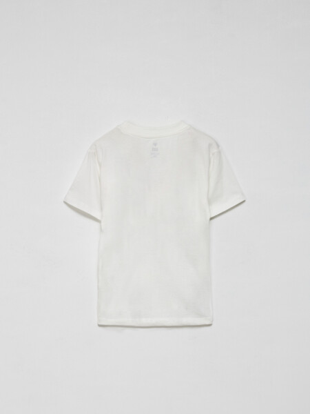 Remera manga corta con bolsillo Blanco