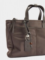 Bolso Tote De Nylon Con Bandolera marron