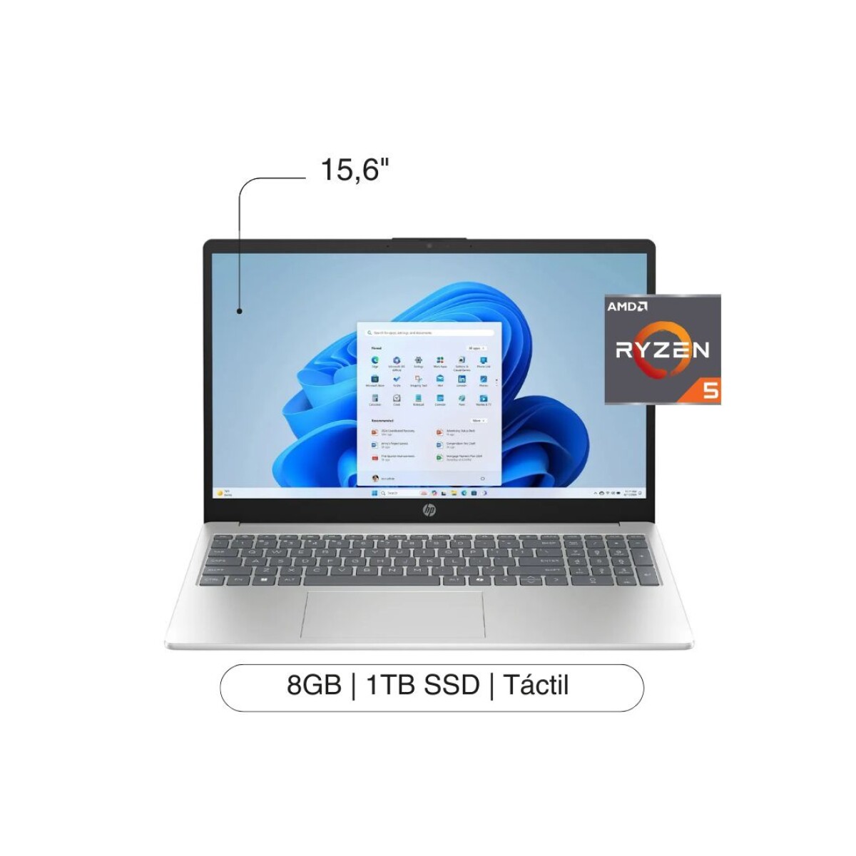 Notebook HP 15-FC0025WM 15,6' FHD Touch 1TB / 8GB RAM R5-7520U W11S 