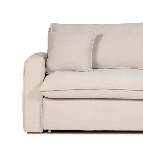 Sofá Cama Soft - Tela Microfibra AA-10 (Beige)