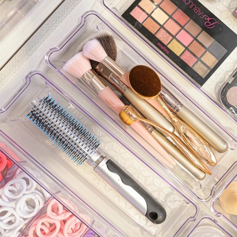 Organizador de acrílico 8,5 x 17,2 cm TRANSPARENTE