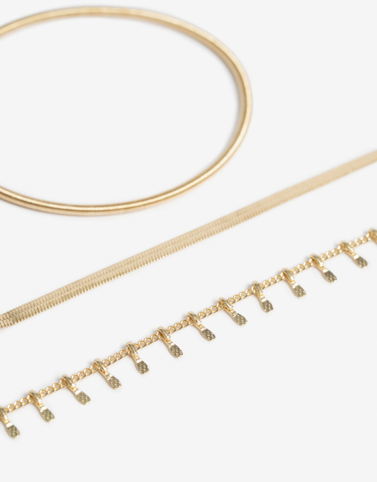 Pulseras Flexibles Sets Metal Set De Pulseras Flexibles - Dorado