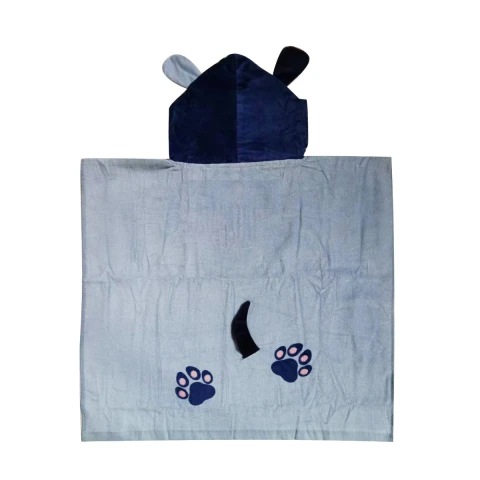 Bata Poncho con Forma Infantil Varios Diseños 100% Algodón 60 x 60 cm PERRO
