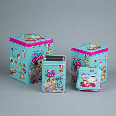 Set x3 latas vintage Hello World Sc
