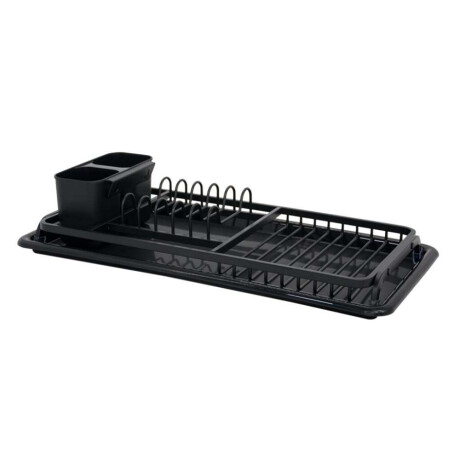 Escurridor 23X48Cms Aluminio C/Bandeja Pp Negro