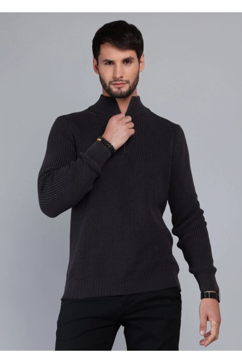 Sweater Medio Cierre Arrow CHARCOAL