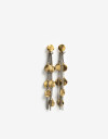Aros Colgantes Largos Metal Aros Colgantes Largos Chapitas De Metal - Combinacion Bicolor