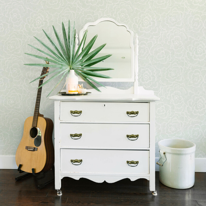 COLECCIÓN PACIFICA - PERIWINKLE GREEN TEXTURED FLORAL - N/A