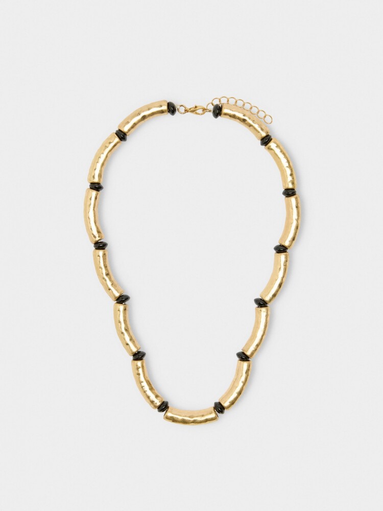 Collar Corto Tubular Segmentado negro