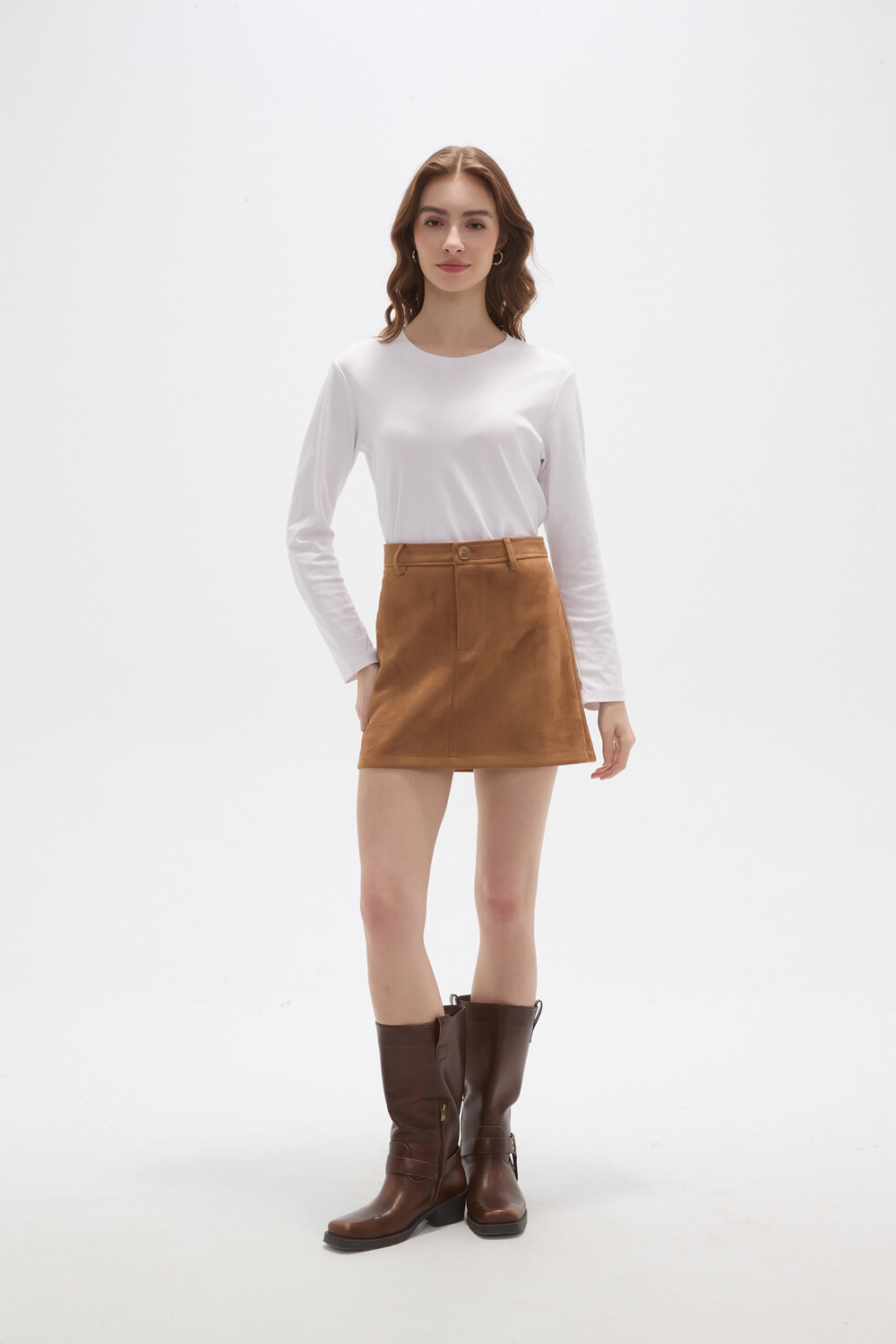 Falda Arvess Beige Oscuro