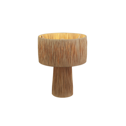 Portátil de mesa fibra ratán E27 Ø350x450mm IX9473