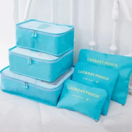 Set de 6 Bolsas Organizadoras para Viajes CELESTE
